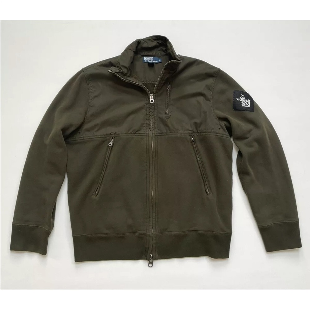 Polo Ralph Lauren Mens Soft Shell Fleece Zip Up Jacket Sz Large